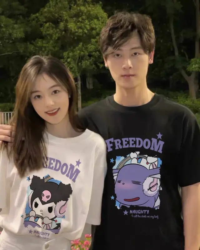 Áo Đôi Nam Nữ Tay Lỡ CD Hải Tặc, Áo Thun Cotton form rộng cổ tròn oversize Unisex style Hàn Hot Trend mùa hè 1