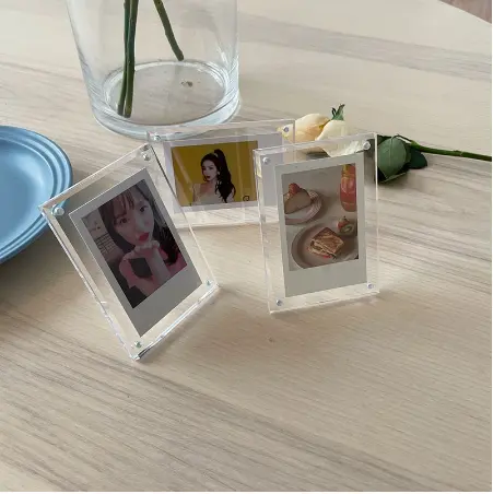 Star Chasing Girl Desktop Small Card Display Set INS Transparent Acrylic Photo Frame 3 "5"