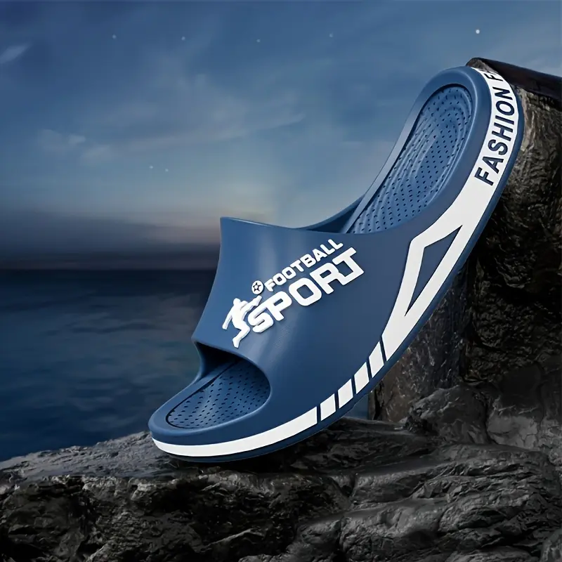 Ultra-Soft Fashion Thick Sole Slides - Couples' Sporty Beach & Home Sandals with "SPORT" Graphic Design, EVA Material, Comfortable Indoor/Outdoor Slippers 3