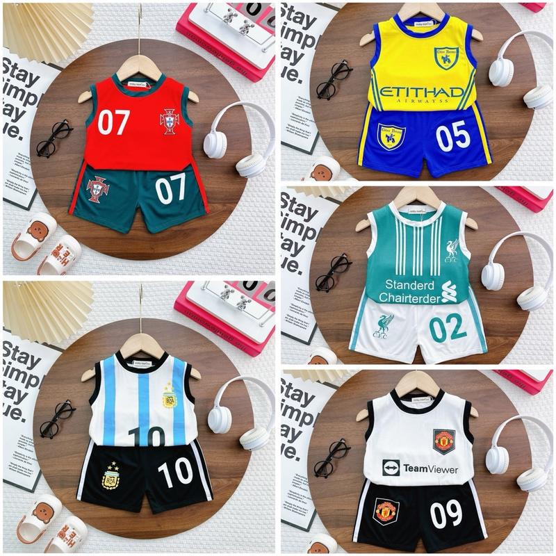 BL0015 (9-30kg) BỘ BA LỖ THỂ THAO THUN LẠNH MINKYMOM CHO bé trai , bé gái chất vải mềm mịn - co giản - thấm hút mồ hôi Sandal Dép Sandal Jean trang phục thể thao trẻ em banh áo đá bóng