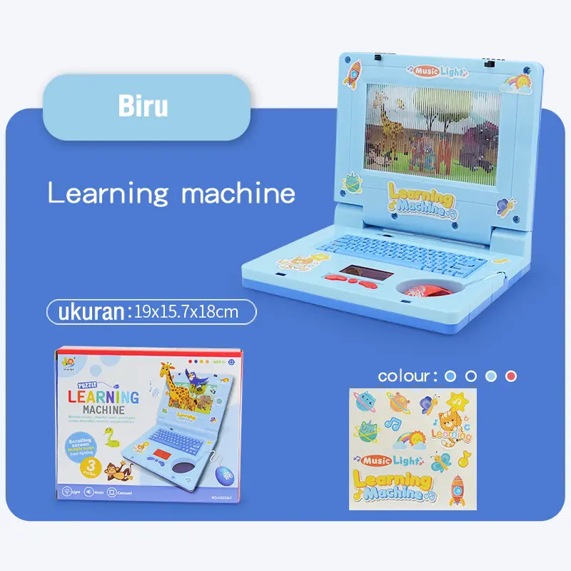 Mainan Laptop Anak mainan edukasi anak Alat Bantu Belajar Learning Machine Anak Dengan Lampu Musik Toy Plastik 2