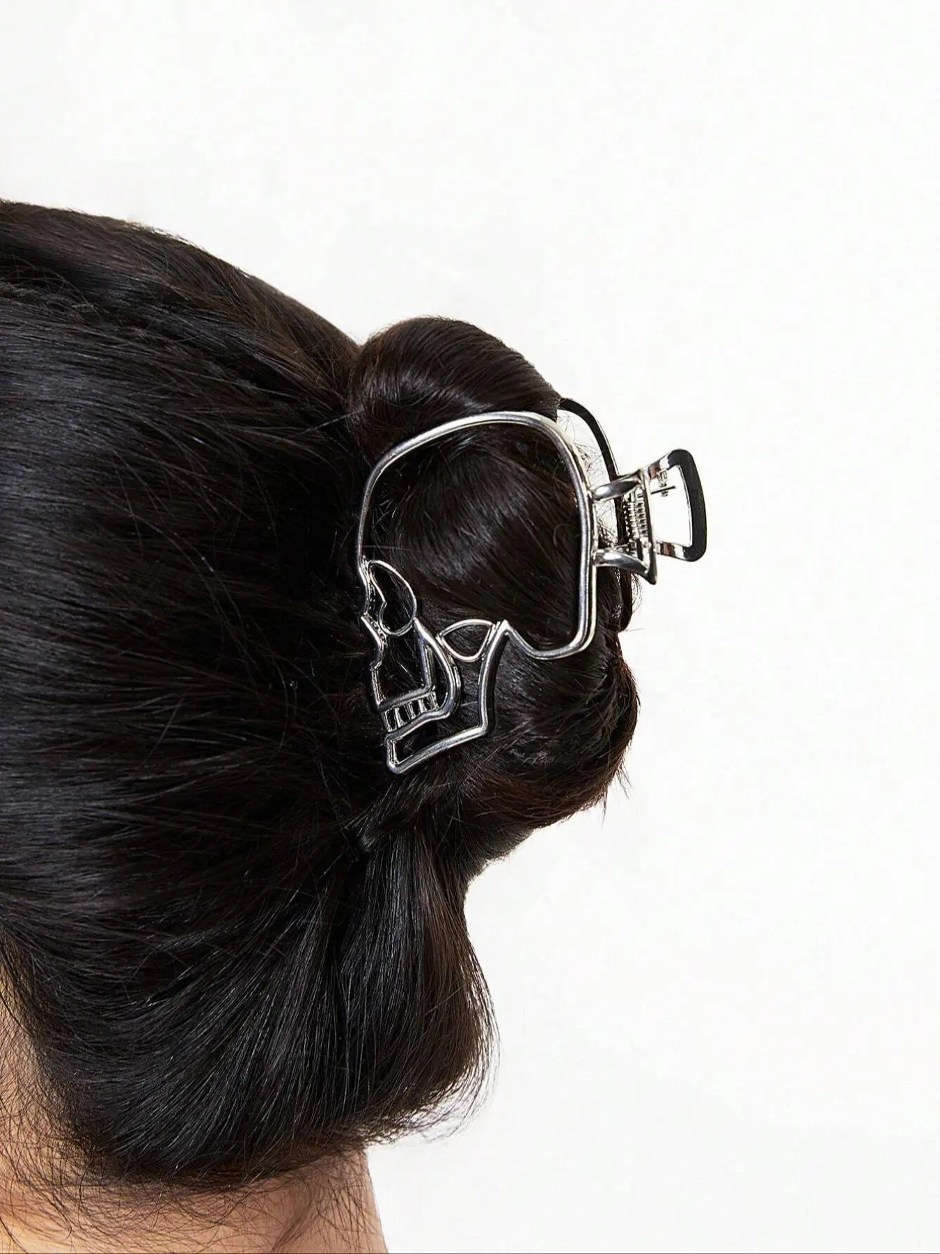 Punk Gothic Style Skull Design Hair Claw, Fashionable Hair Accessories for Women & Girls, Minimalist Headwear Suitable for Thick Hair