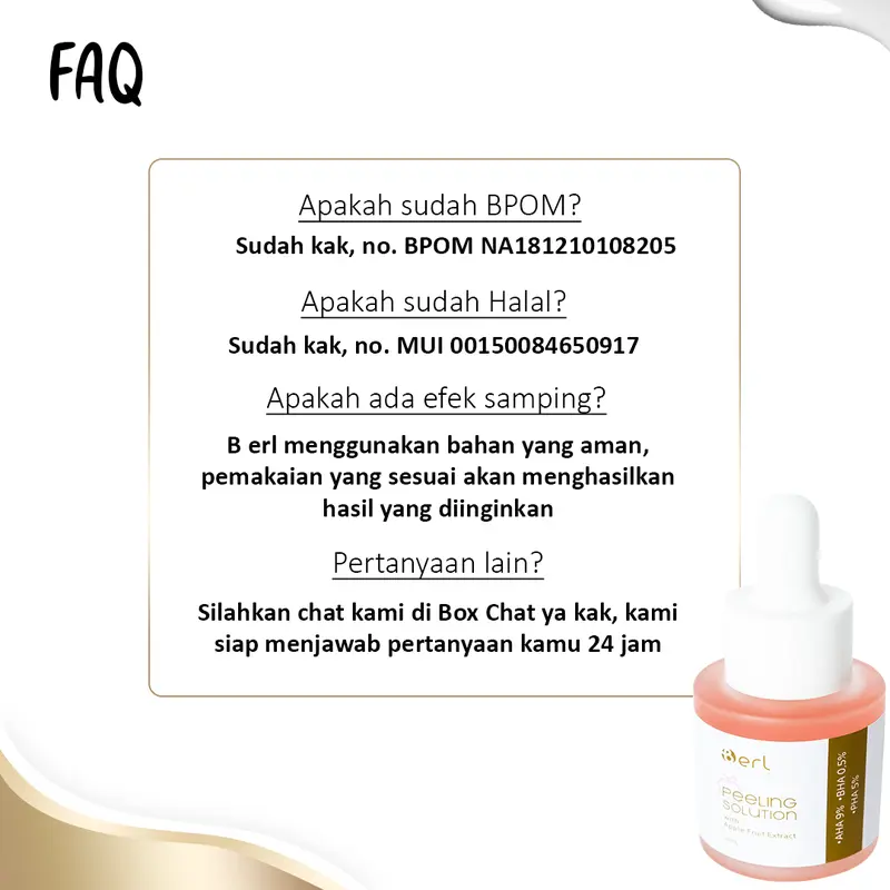 B ERL Cosmetics Peeling Solution WithAppel 1