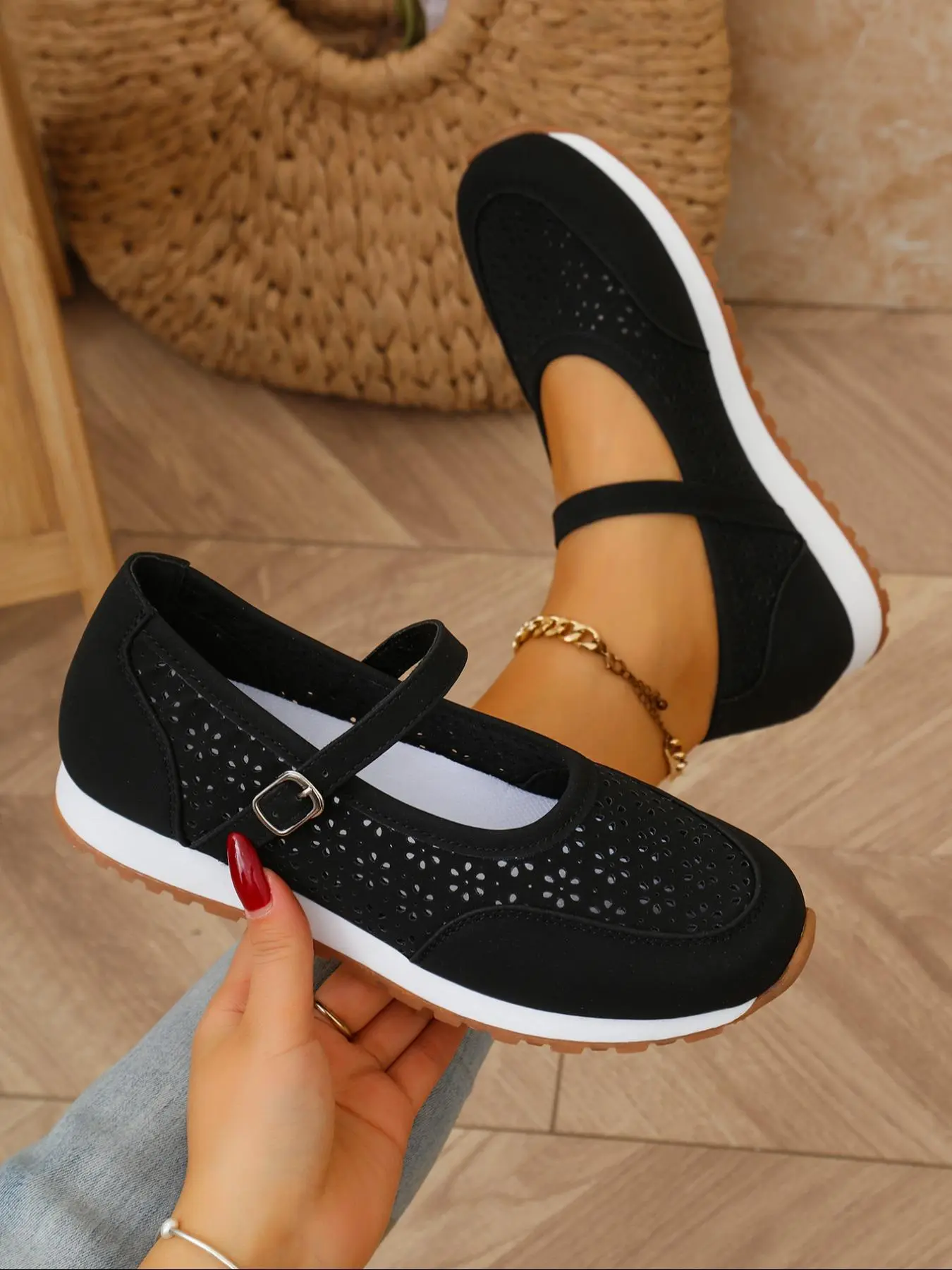 Women's Fashionable Breathable Mesh Design Flat Shoes, Casual Comfortable Solid Color Shoes for Daily Wear, Lightweight Breathable Shoes for All Seasons, Girl