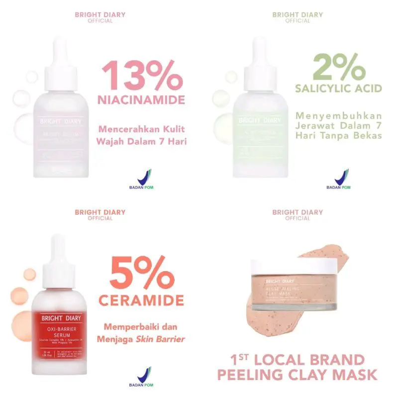 BRIGHT DIARY Acne/Bright/Oxi Barrier/Retinol/Moisture Deep Serum 0