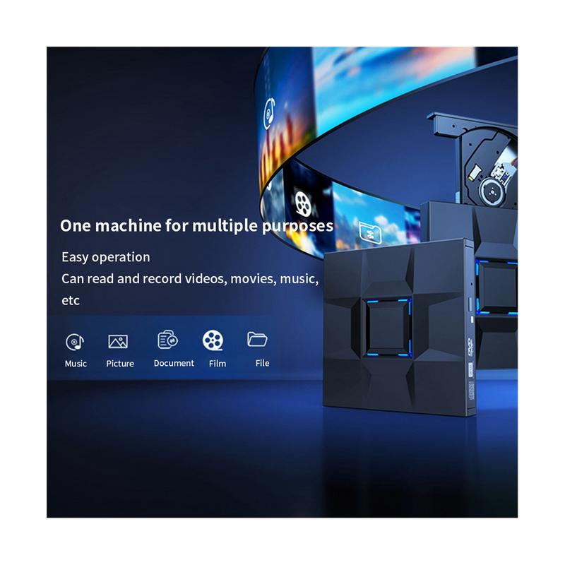 External CD and DVD Player Game Burner DVD External USB 3.0 Type C CD Writer Reader for PC Laptop Desktop 4