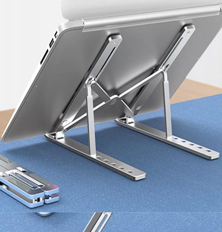 Product Introduction of 24-hour shipping+spot inventory+COD Portable Aluminum Alloy Notebook Stand Folding Laptop Stand Holder for Macbook Air Pro Adjustable Computer Bracket 31