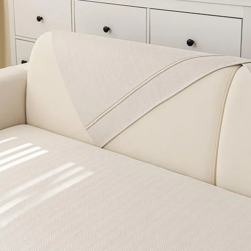 Solid Color Sofa Cover, 1 Count Dustproof Sofa Slipcover, Couch Covers, Sofa Protector for Home Living Room, Home Decor Supplies 3