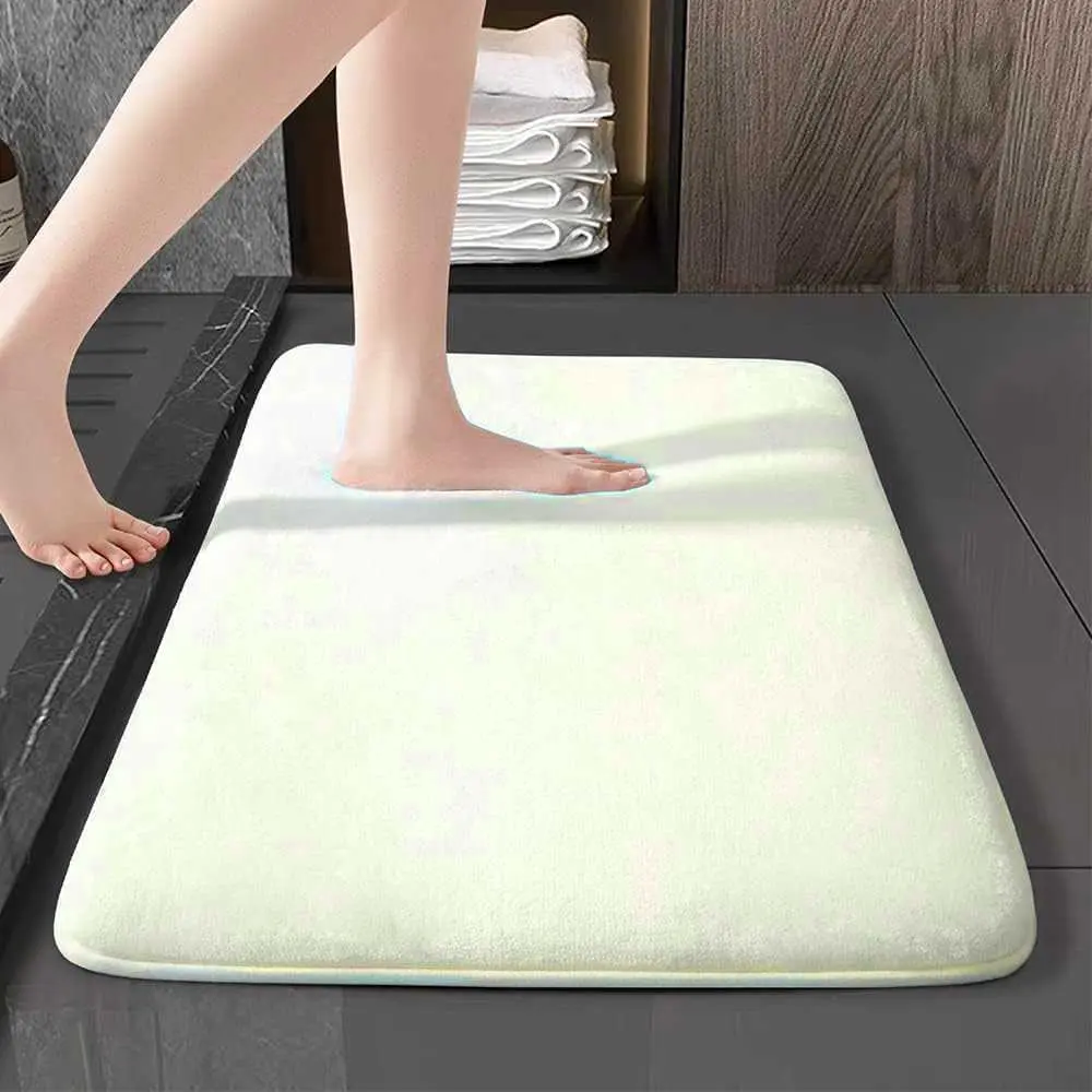 Keset Kamar Mandi Non-Slip Super Absorbent 60x40cm Lap Coral Velvet Multifungsi Kain Lantai