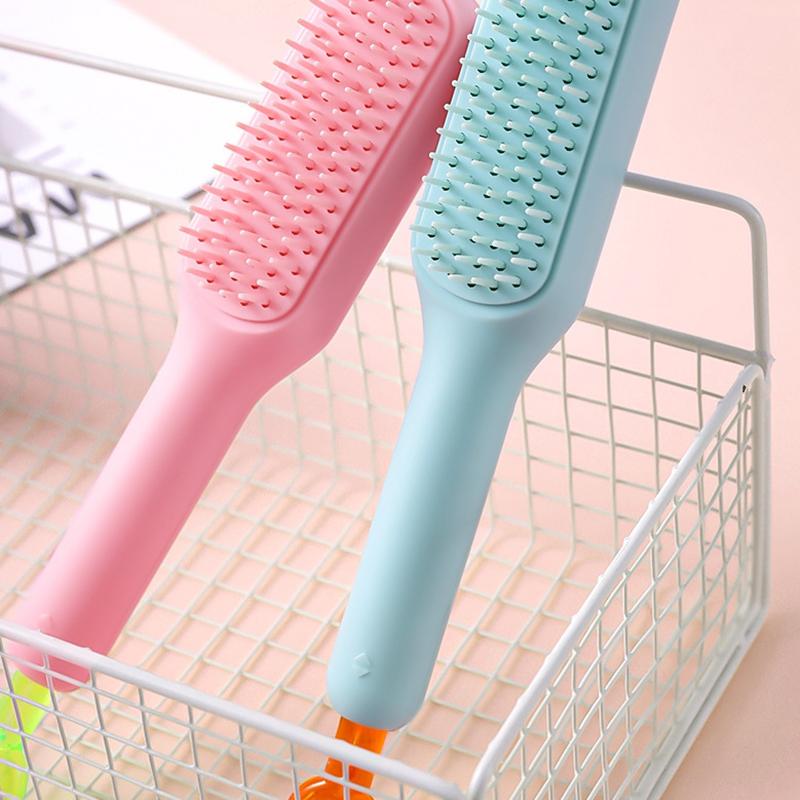 Product Introduction of Portable Telescopic Comb With Mirror Self Cleaning Hair Brush Massage Anti-static Hair Smoothing Comb Hairdressing Tools 24