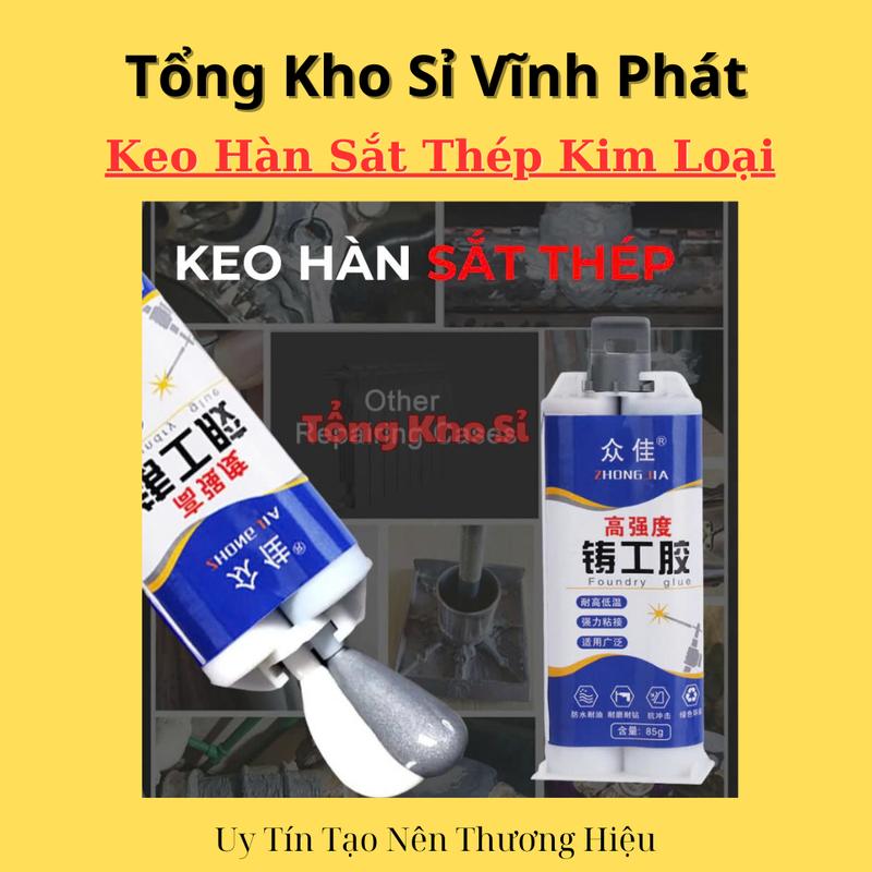 Keo Hàn Sắt Thép Kim Loại , Keo Dán Đa Năng Siêu Dính Chịu Nhiệt Độ Cao 88611