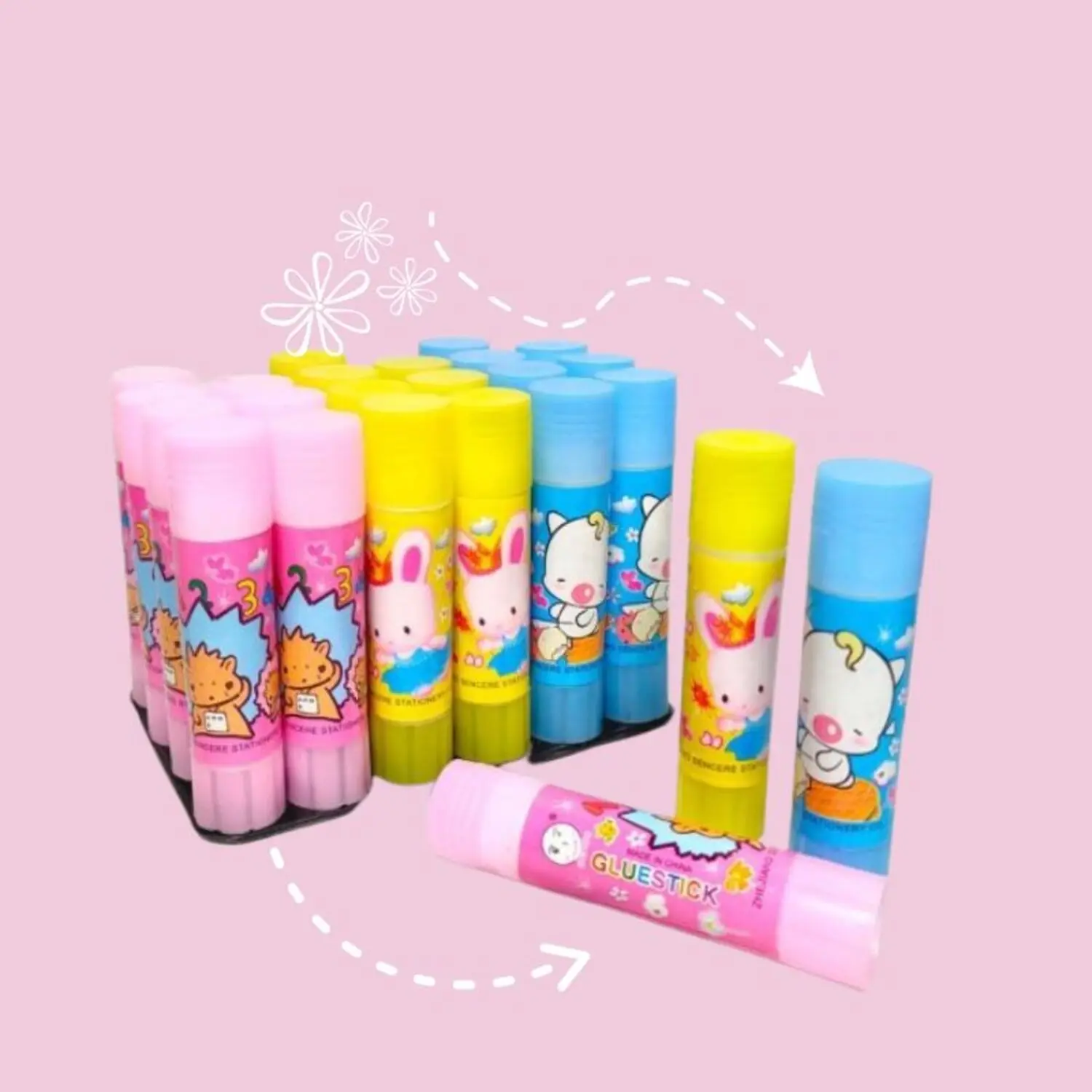 Glue Stick Kecil Lem Stik Kertas Kecil Motif JM