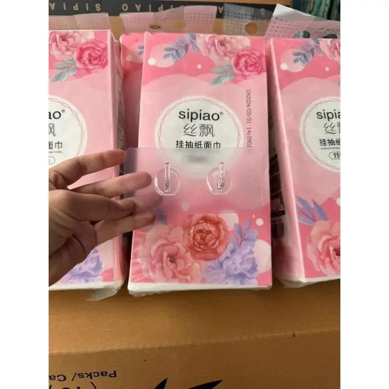 Thùng 5 Bịch Giấy SIPIAO Treo Trường 4 Lớp mỗi bịch 1000 tờ dai mềm tặng kèm móc treo Giấy Vệ Sinh 1
