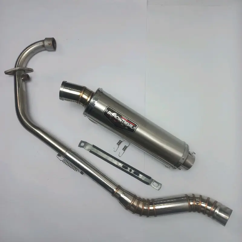 KNALPOT BLACK DEVILSUARA BAS ADEM RECOMEND NAMBAH GANTENG MOTOR Asli Bracket Bulat Motorcycle 3