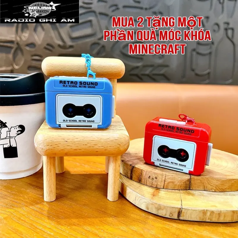 ( Mua 2 tặng 1 ) Móc Khoá Ghi Âm Retro Cổ Điển , Ghi Âm Giọng Nói và Nhạc , Quà Tặng Độc Đáo Cho Bạn Bè , Ghi Âm Lâu Màu Sắc Đẹp , Đồ Chơi Móc Chìa Khoá , Kèm Quà Tặng 2