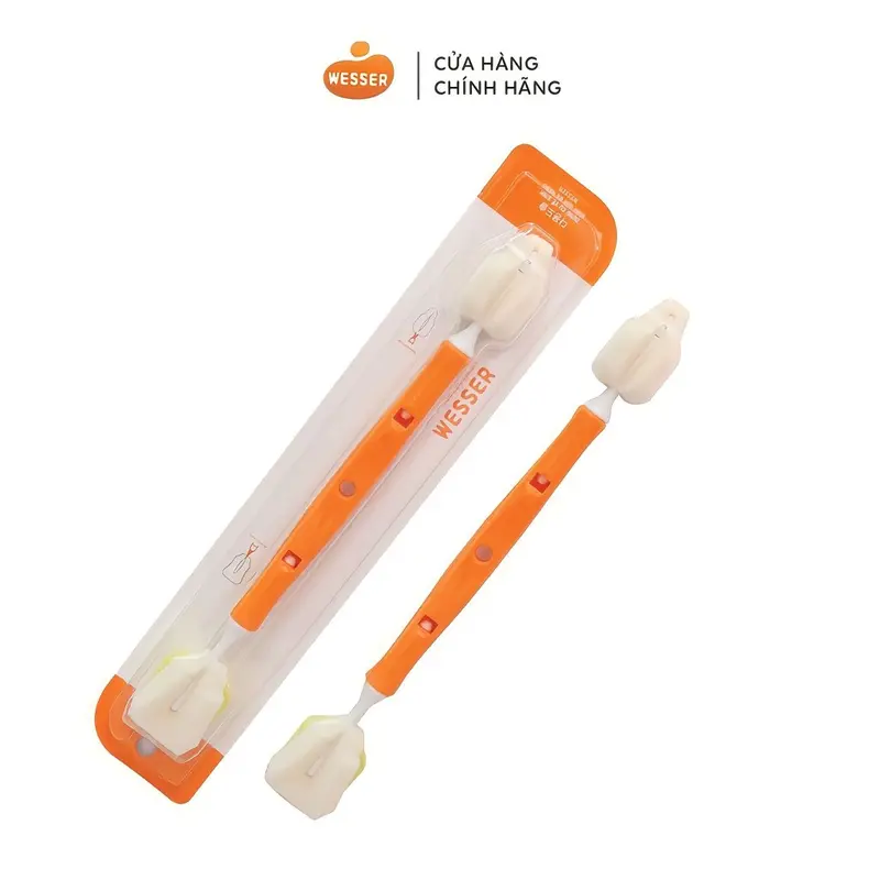 Dụng Cụ Cọ Rửa Vệ Sinh Bình Sữa Wesser 2 Đầu Đa Năng Cho Mẹ Và Bé 3