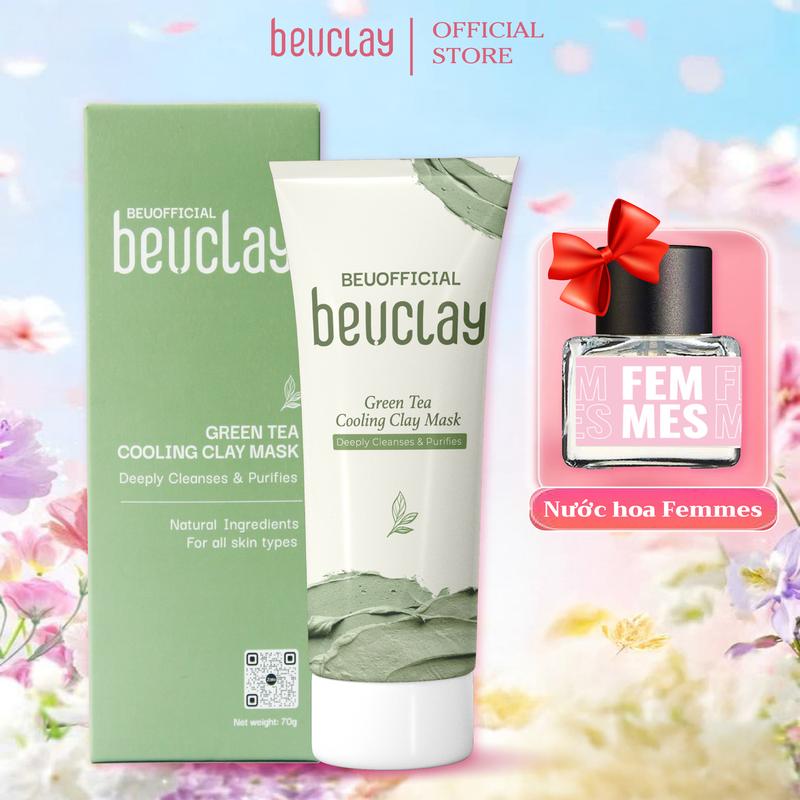 Tặng ngay Cosmetics Nước Hoa Femmes Nữ Khi Mua Tuýp Mặt Nạ Đất Sét Trà Xanh 70ml Hỗ trợ Tẩy Tế Bào Chết Và Giảm Thiểu Dầu Thừa, Dưỡng Ẩm Da Kem Face  Women Skincare Mặt Nạ Làm Đẹp Da - MNQ602  mask phục hồi