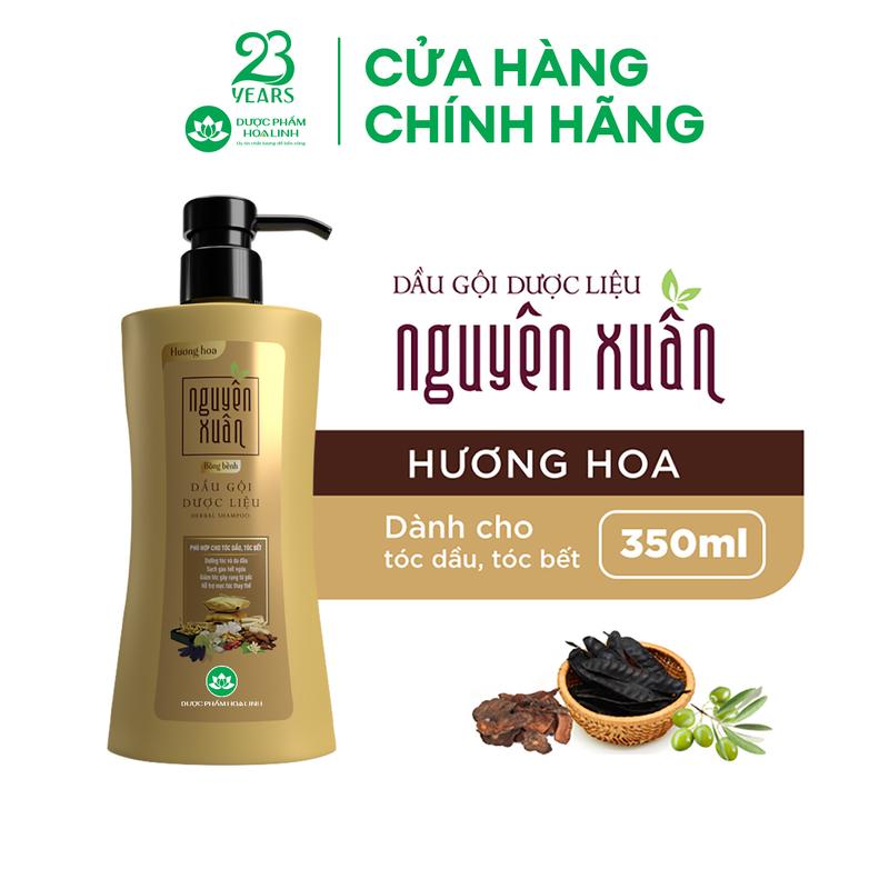 Dầu gội dược liệu Nguyên Xuân bồng bềnh 350ml - Dành cho tóc dầu bết - Tặng thêm 10% thể tích giá không đổi