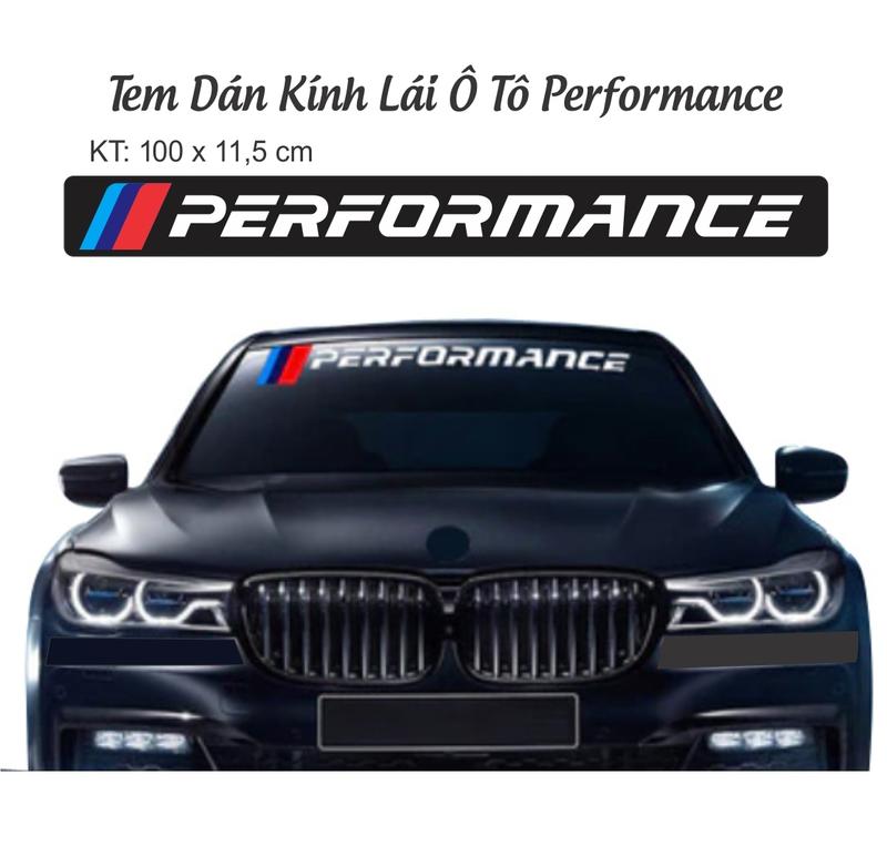 Miếng dán kính lái ô tô decan chữ Performance dán xe ô tô, xe tải Decal Tem Nhãn Dán