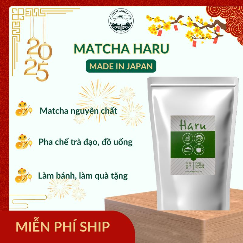 Bột Trà Xanh Matcha Haru Nhật Bản Chính Hãng Dùng Trong Pha Chế, Trà Đạo Tiện Lợi Gói 500gram - 1kg vị kkhông Chua matcha  ceremonial bột  matcha