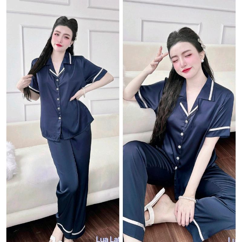 Pizama TN 40_75kg phối viền mặc Đẹp Lụa mịn Latin mát lanh Nữ 6