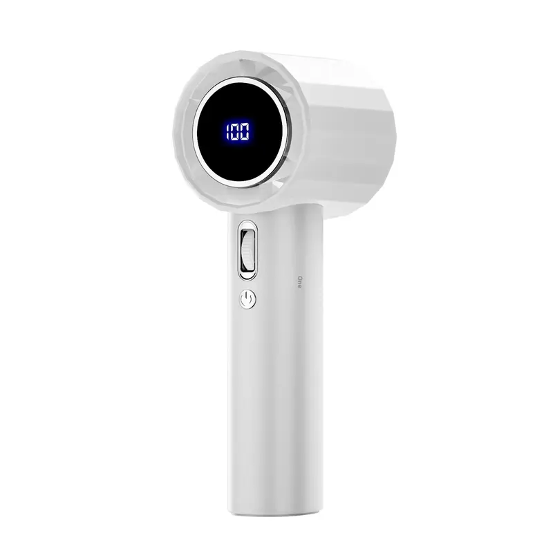 Quạt Đá Cầm Tay 100 Tốc Độ, Mới Năm 2025, Cầm Tay Mini USB, Sạc Tua Bin, Quạt Nhỏ Màn Hình Kỹ Thuật Số, Quạt Để Bàn Phụ Kiện 4