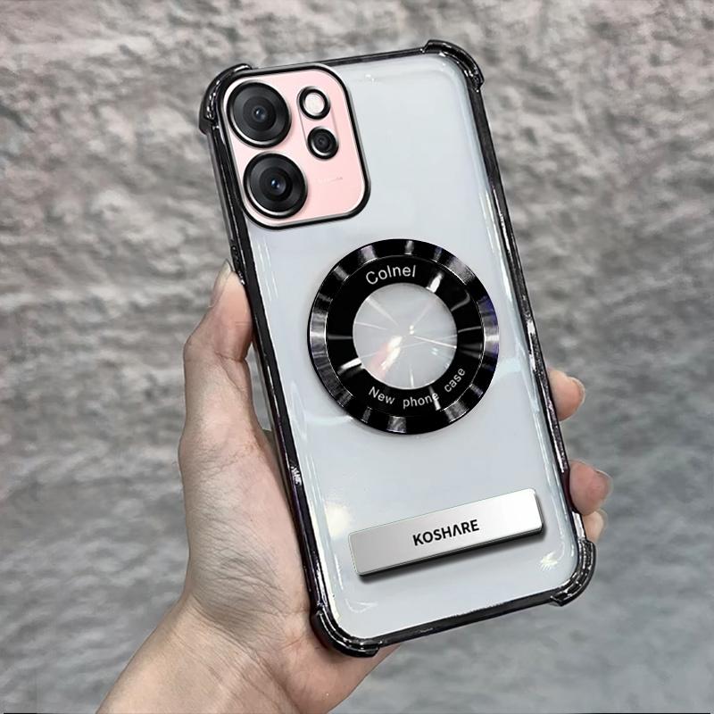 Casing cocok untuk  Oppo Reno14 F   Kasing ponsel braket magnetik empat sudut-DDSJFSK
