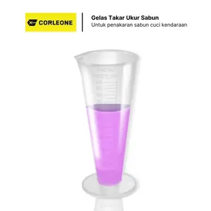 Gelas ukur gelas ukur untuk larutan 100ml RX01 plastik transparan dengan garis pemisah, takaran presisi
