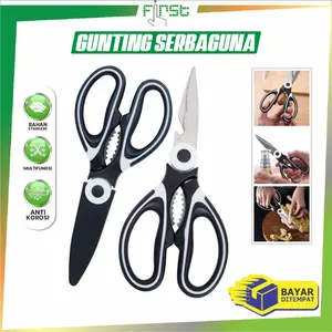 [COD] FH C998 Gunting Dapur Multifungsi Bahan Stainless dengan Tutup Praktis