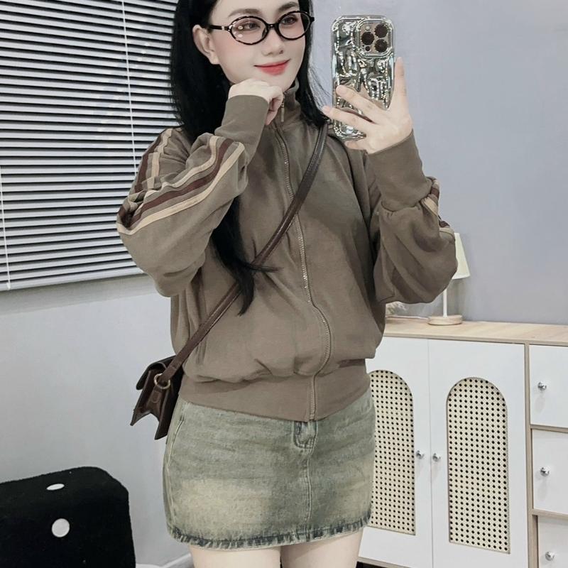 QUỲNH NHI - Túi Khoá Ngoài _ Áo Khoác Thun Gân Cổ Trụ Túi Khoá, 6 Túi, Vải Dày Dặn, Chống UV Tốt