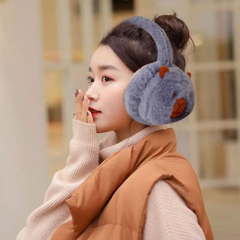 Bịt Tai Nhồi Bông Capibara, Thời Trang, Ấm Áp, Dày Dặn, Bảo Vệ Lạnh, Bịt Tai, Bịt Tai, Thích Hợp Cho Mùa Đông 0