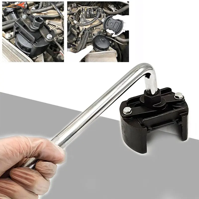 60-80mm Universal Kunci Filter Oli Mobil Adjustable Dua Rahang Kunci Pas Filter Oli Baja Vanadium Krom Oil Filter Wrench 0