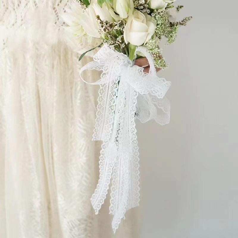 Ruy Băng Ren Bản 2,5cm Viền Hai Biên Nhiều Màu Trang Trí Bó Hoa, dây áo, Phụ Kiện Handmade 4