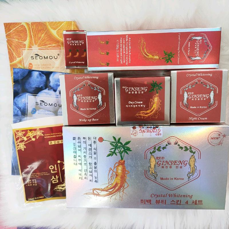 Kem dưỡng da (5 món) Resd Giingseng Hàn dùng cho Tất cả các loại da