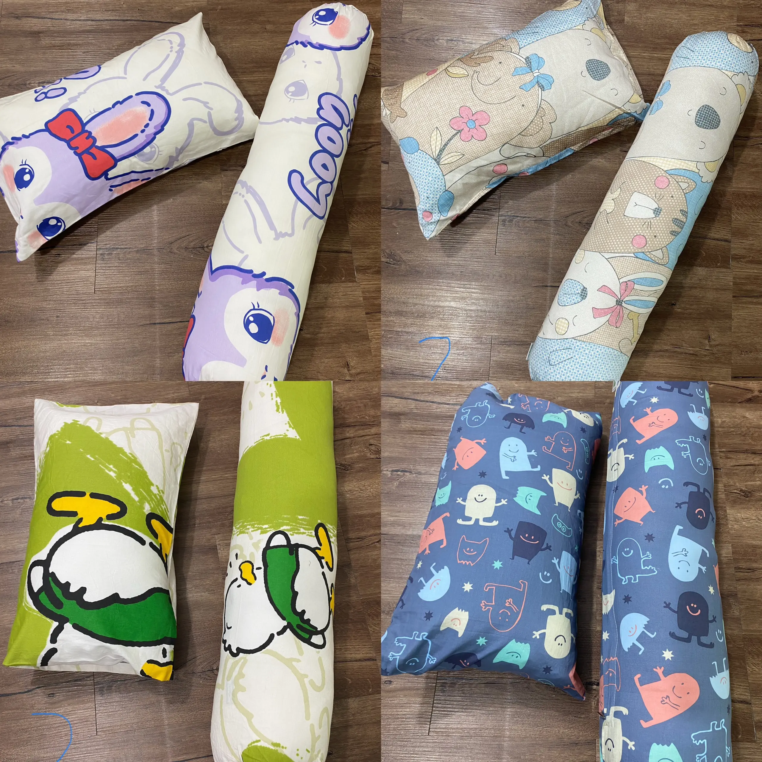 Combo Vỏ Gối Nằm và Vỏ Gối Ôm Bé - Chất Liệu Tơ Tằm, Modal, và Cotton 100%
