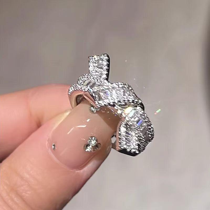 Product Introduction of Twist Knot Ring Silver Simple Ins Niche Design Opening Adjustable Temperament Wild Index Finger Ring 1
