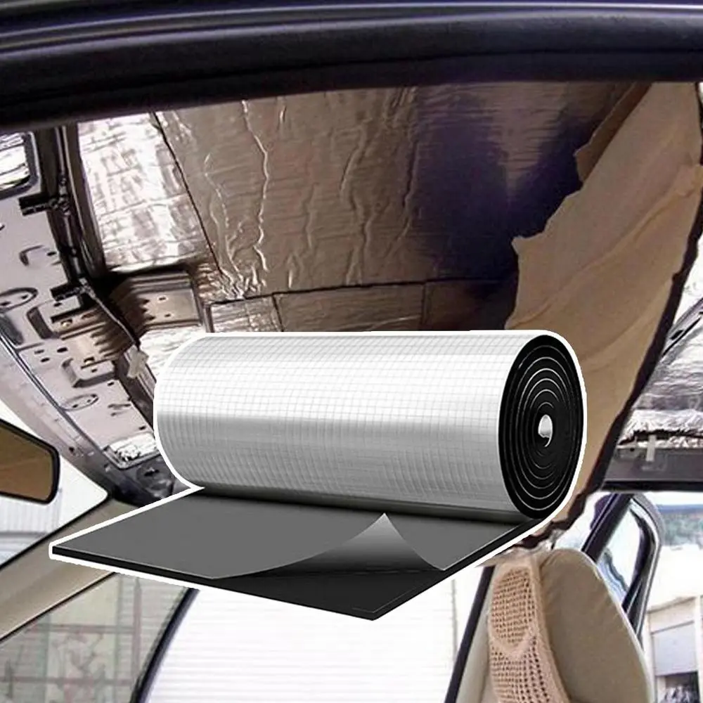 Thảm làm giảm âm thanh, cho ô tô và xe tải mới, 5MM, Giảm tiếng ồn và nhiệt, Thích hợp cho nắp xe, động cơ và cửa, Ngăn cách, làm giảm độ ẩm