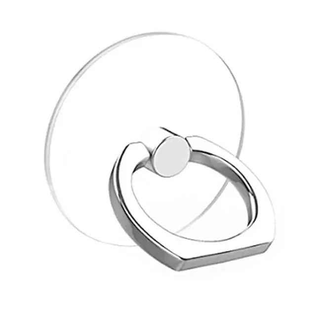 Giá Chân Đế Nhẫn Điện Thoại Di Động Trong Suốt, Xoay 360 ° Độ, Tay Cầm Ngón Tay Trong Suốt, Chân Đế, Tương Thích Với iPhone Hoặc Ốp Điện Thoại, [Thanh Toán Khi Nhận Hàng] Kem Phụ Kiện 6