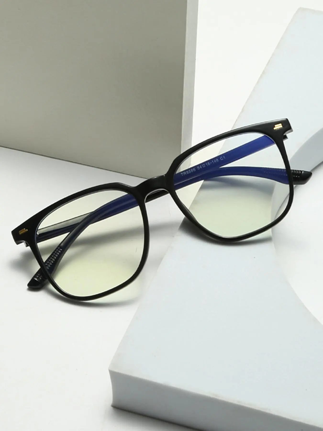 Unisex Simple Style Plain Color Eyeglasses, Trendy Casual Eyeglasses for Everyday Use, Fashion Accessories for Outdoor Activities