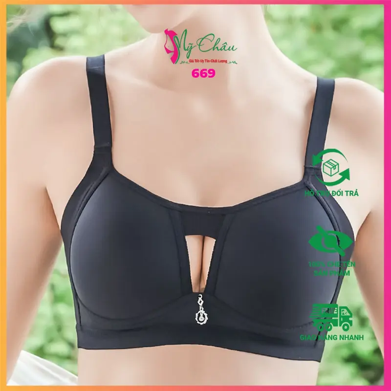 Áo Lót Su Đệm Mỏng, Áo Ngực Bigsize Không Gọng Quả To Mềm Mát Ôm Gọn Ngực, Đồ Lót Thái Lan Sister hood 669 0