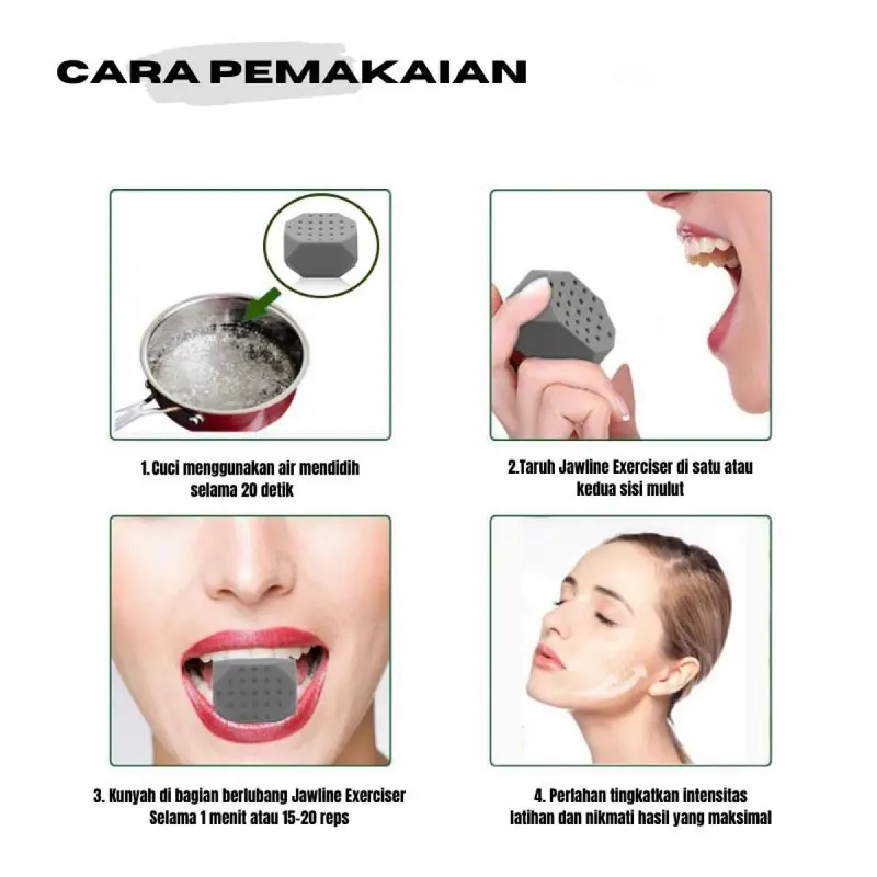 6-2ps Jawline ExerciserJawline Muscle Exercise Silikon Latihan Otot Rahang V-Shaped ChinFace And Neck Toning Ball Equipment 3