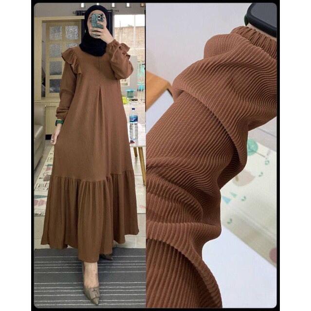 ILMIRA Maxy Dress Rip Knit CAsual Dress Rajut Wanita Simple Outfit Kekinian WL 7