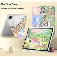 Gambar Cute Cartoon 3+Y Fold Anti-Bend Shockproof Full Coverage Tablet Case with Pencil Slot for iPad gen 10 iPad Air 5 Air 4 iPad Gen 9 Case for iPad Pro 11 12 9  Air 6 2024 10"2 8th 10th 9.7”2024 Pro13”mini6/7 8.3" - HD051, Air1/2 Gen 5/6-9.7" dari LGEE CASE Kota Tangerang 3 Tokopedia