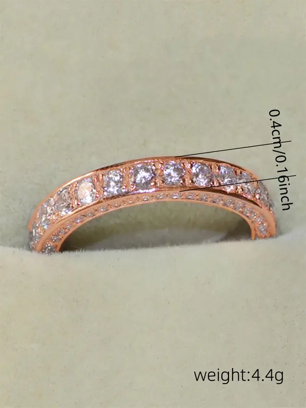 Classic Rhinestone Decorated Promise Ring for Gift, Trendy All-match & Exquisite Jewelry for Engagement Anniversary Party Jewelry Gifts for Women & Girls Love Ring, Wedding Promise Rings 7