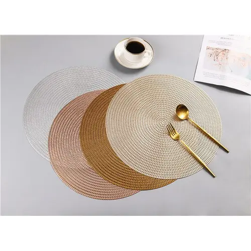 Ideame Placemat PVC GratoWaterproof Tatakan Piring Bulat Elegan 7