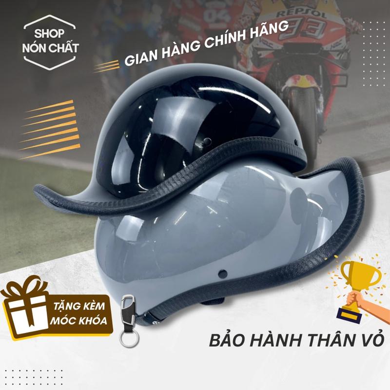 Nón - Mũ bảo hiểm ngựa cong đội ngược sơn bóng , gangter giá rẻ nhất, Phụ Kiện Đội Đầu Helmet 1