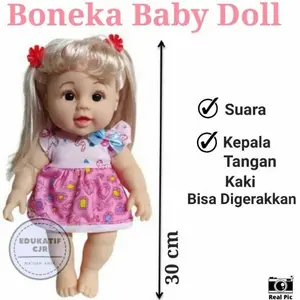 Boneka baby Full karet bisa bersuara kualitas premium bisa papa mama ketawa nangis Doll Mainan