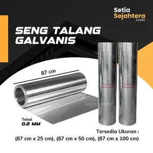 Seng Talang Galvanis 87 cm x 25 50 100 cm Tebal 0,2mm