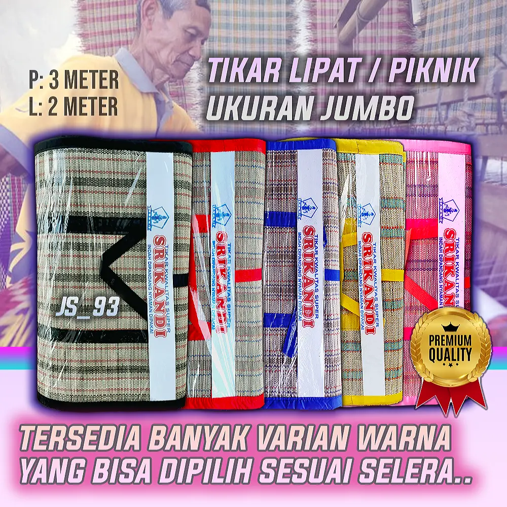 TIKAR LIPAT PIKNIK UKURAN JUMBO / TIKAR LANTAI MENDONG