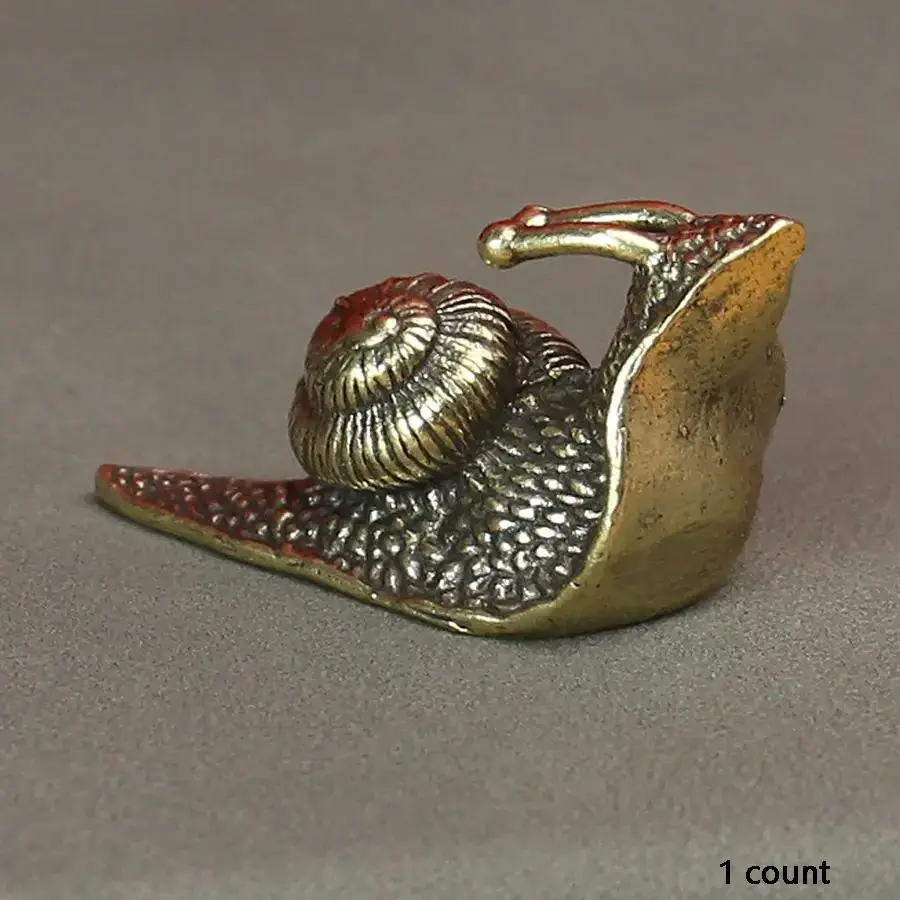 Creative Copper Snail Design Decoration Craft, Decorating Copper Snail Ornament, Desk Decorations for Home Office, Figurine Gift Ideas